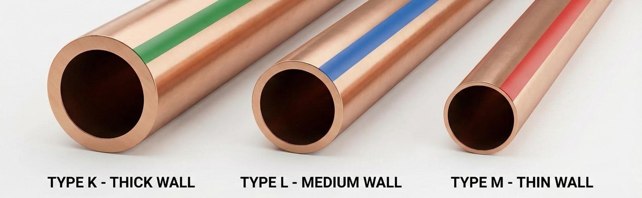 Pipa Tembaga (Copper Pipe) Type K, L, dan M