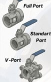 Jenis ball valve berdasarkan port