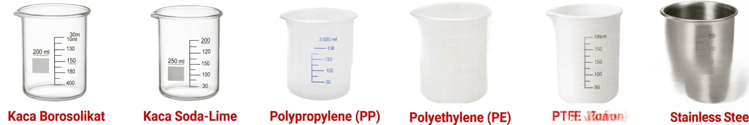 jenis material beaker glass