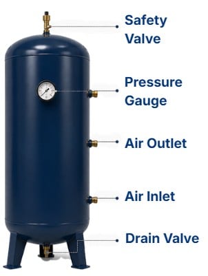 vertikal air tank